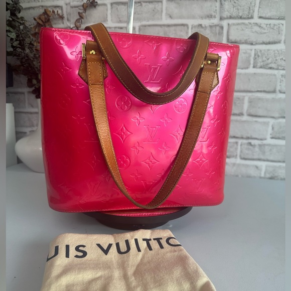 Louis Vuitton Authentic Monogram Vernis Houston M9135F Pink CA1022 - Picture 11 of 17